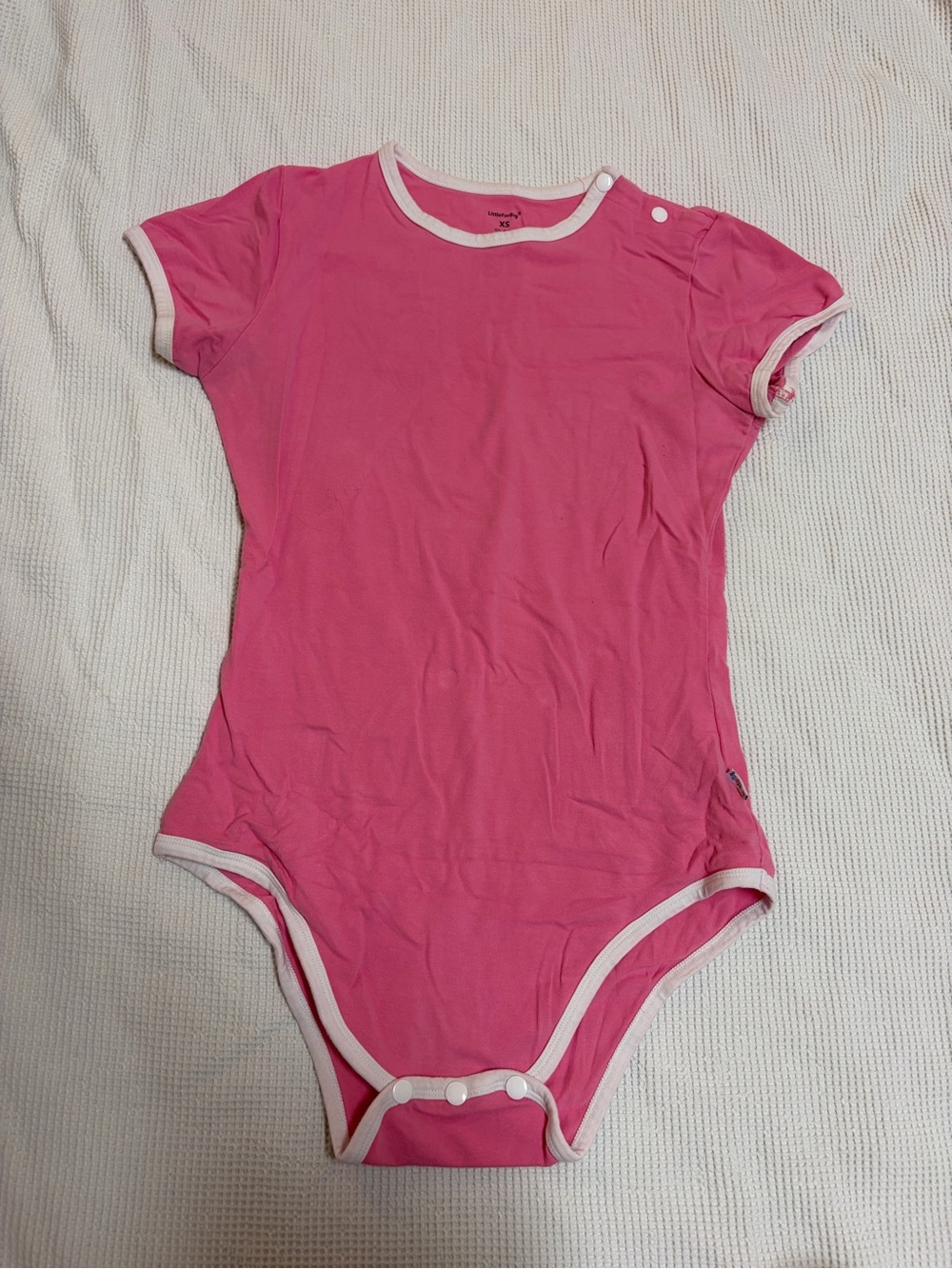 Little for big pink adult onesie